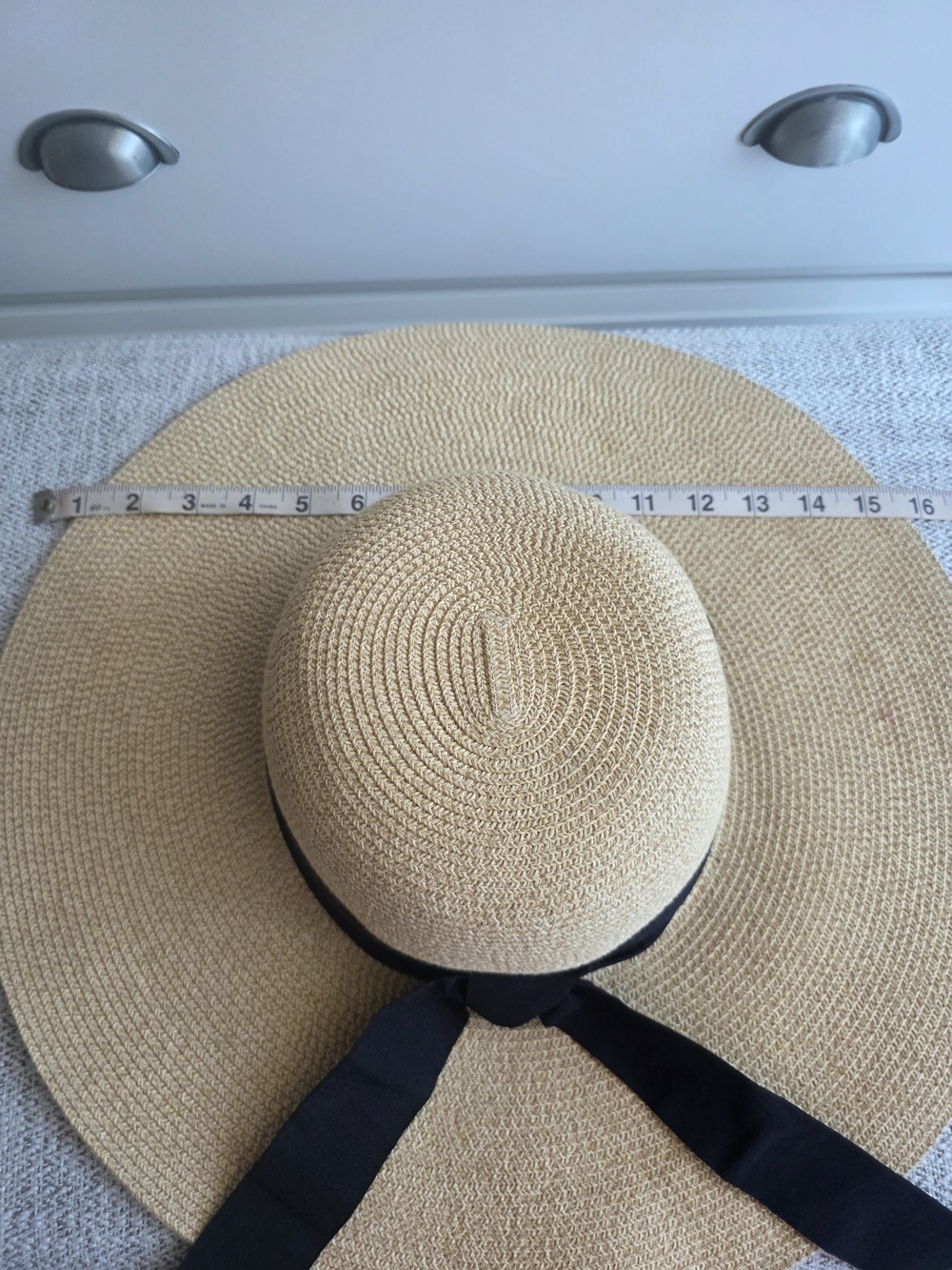 Classic Wide- Sun Hat with Black Ribbon - Women Accessories